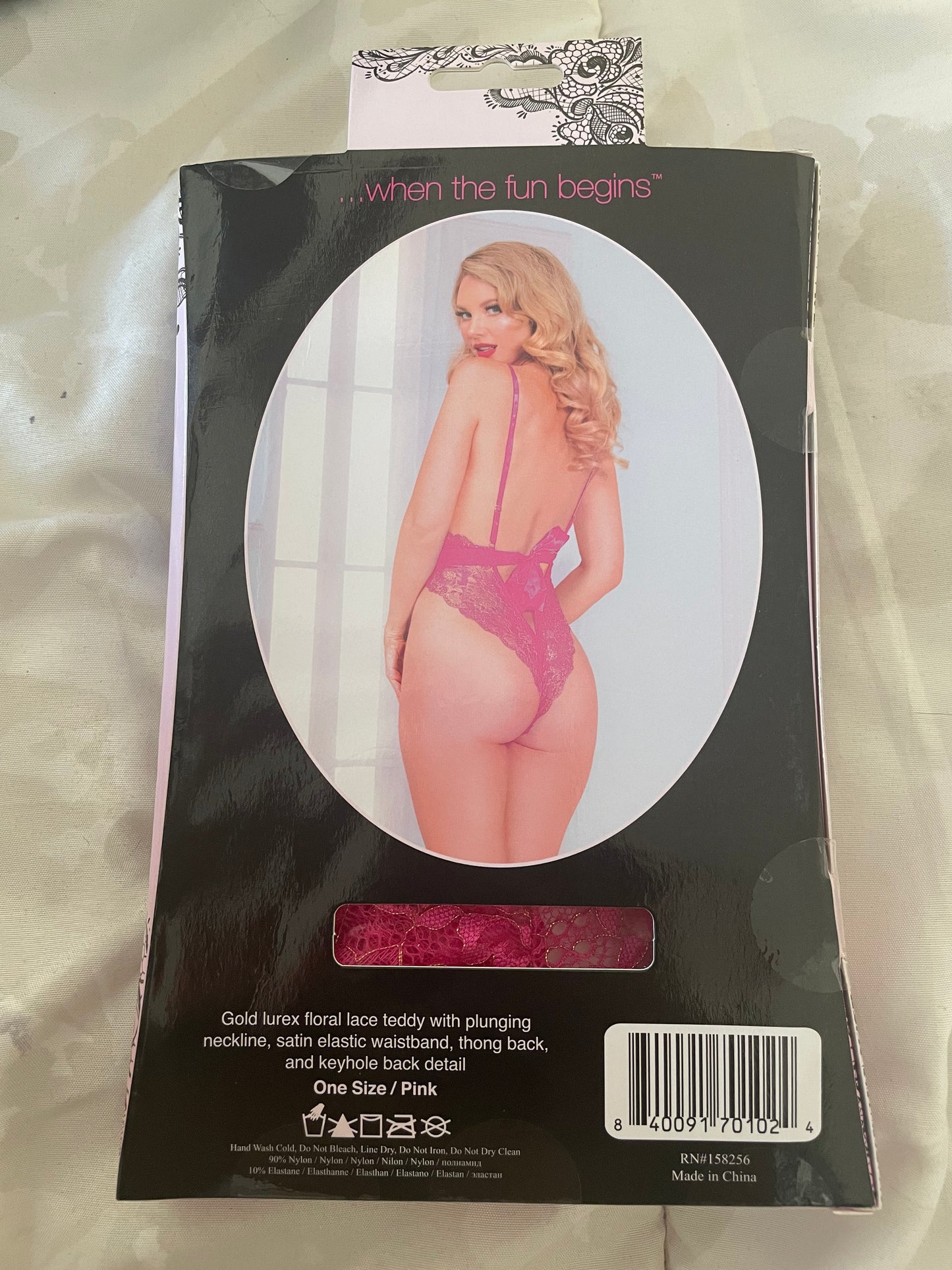 PINK Pristine Plunge Teddy