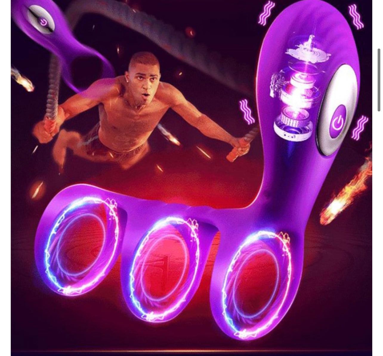 Soft Silicone Super Stretchy Time Delay Cock Ring Vibrator