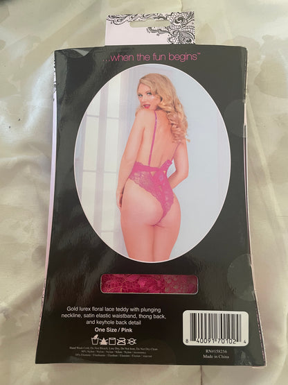 PINK Pristine Plunge Teddy
