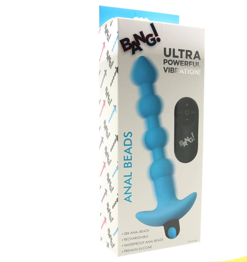 Bang - Vibrating Silicone Anal Beads and Remote Control