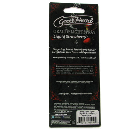 GoodHead Oral Delight Spray 1oz in Strawberry Doc Johnson