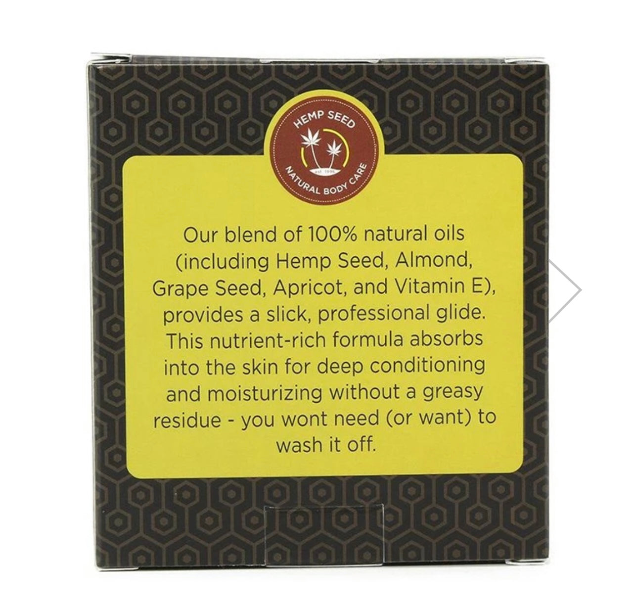 Hempseed Edible Massage Oil in 2oz/60mL