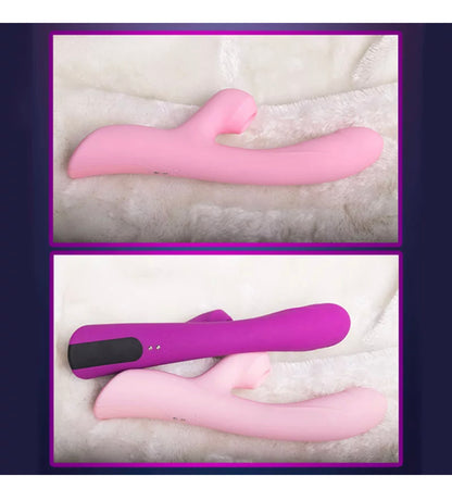 Clit sucking vibrating bindable dildo